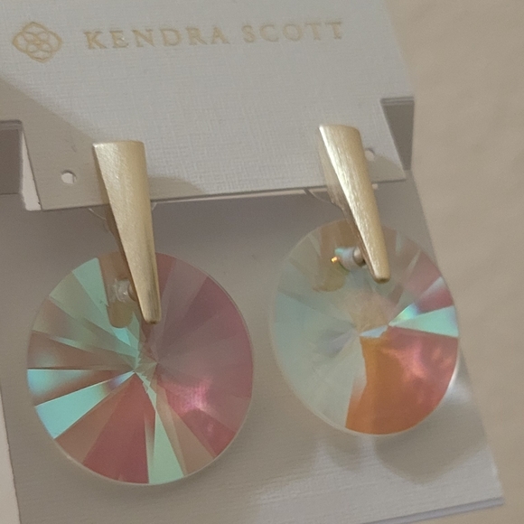 Kendra Scott Dichroic Jolie Earrings Beautiful Faceted Stones - Picture 12 of 15